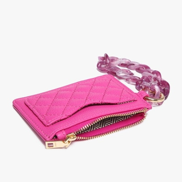 Rhodes Quilted Wallet with Chain Wristlet Bangle Metallic Jadelite - Picture 2 of 5